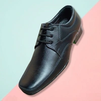 CLASSIQ LEATHER FORMAL SHOES - Black, 7