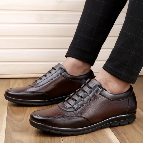 CLASSIQ FORMAL BROWN LACEUP - Brown, 6