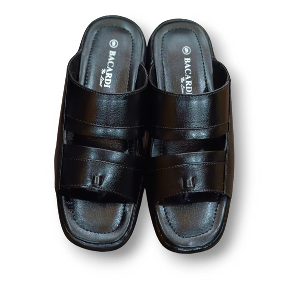 Bacardi BLACK MEN'S SLIPPERS - Black, 9