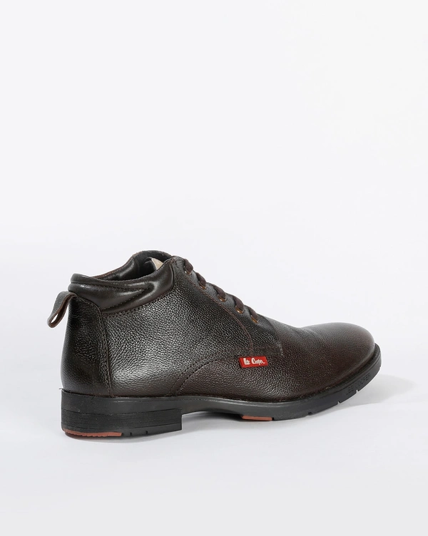 PURE LEATHER BOOTS - Brown, 41