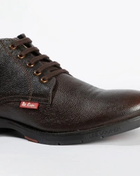 PURE LEATHER BOOTS - Brown, 41