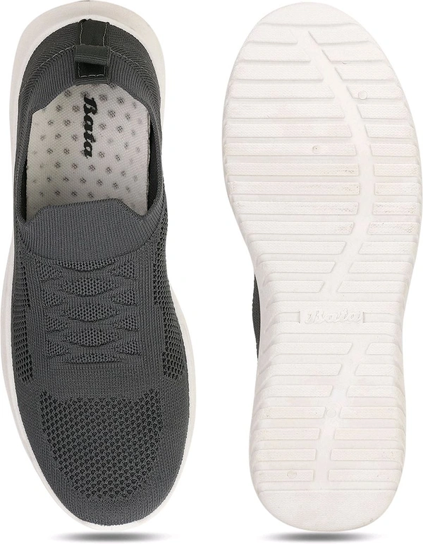 BATA GREY RUNNING SHOES - Gray, 11