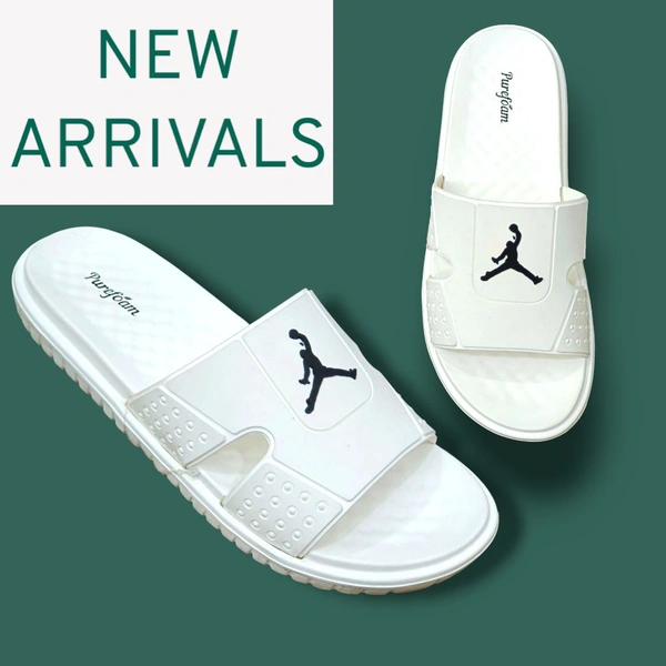Purefoam Trendy White Slippers - White, 41 (7)