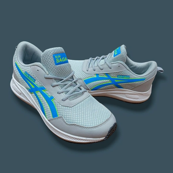 SUN SAGA LIGHT GREY RUNNING SHOES - 6, Grey