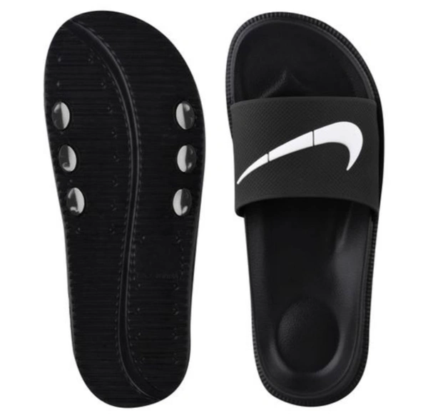 Premium Black Slippers - Black, 10