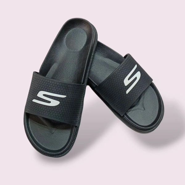 Trendy Lightweight Slippers - 7, Black