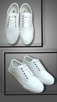 Trendy White Sneakers - White, 9