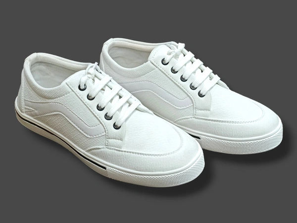 Trendy White Sneakers - White, 10