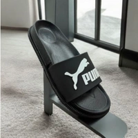 Trendy Black Slippers - Black, 9