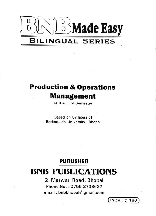 PRODUCTION & OPERATIONS MANAGEMENT