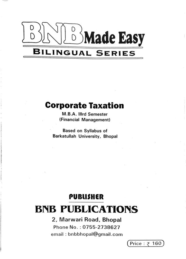 CORPORATE TAXATION