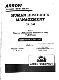 HUMAN RESOURCE MANAGEMENT  MBA 2ND SEM (ARROW)