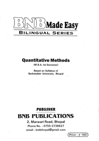 QUANTITATIVE METHODS (QT) (BNB PUBLICATION) - Red Orange