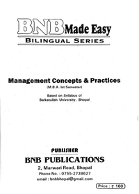 MANAGEMENT CONCEPT & PRACTICE (MCP) (BNB PUBLICATION) - Red