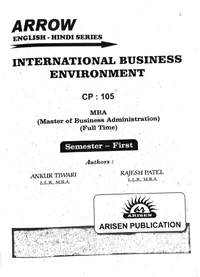 INTERNATIONAL BUSINESS ENVIRONMENT (ARISEN PUBLICATION)