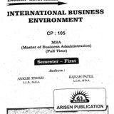 INTERNATIONAL BUSINESS ENVIRONMENT (ARISEN PUBLICATION)