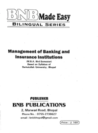 MANAGEMENT OF BANKING & INSURANCE INSTITUTIONS