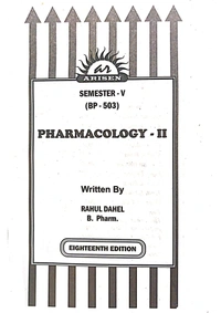 PHARMACOLOGY-II - B.PHARMACY 5th SEM