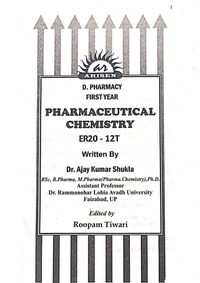 PHARMACEUTICAL CHEMISTRY  - D. PHARMACY 1st YEAR