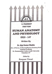 HUMAN ANATOMY & PHYSIOLOGY  - D PHARMACY 1st YEAR