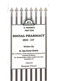 SOCIAL PHARMACY  - D. PHARMACY 1st YEAR