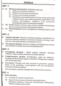 PHARMACEUTICAL ANALYSIS - B.PHARMACY 1st SEM