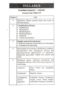 PHARMACOGNOSY  - D. PHARMACY 1st YEAR