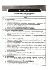 HOSPITAL & CLINICAL PHARMACY  - D. PHARMACY 2nd YEAR