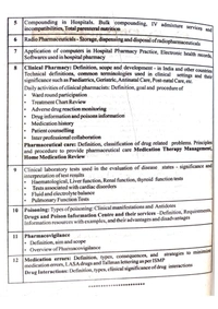 HOSPITAL & CLINICAL PHARMACY  - D. PHARMACY 2nd YEAR