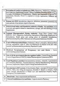 PHARMACY LAW & ETHICS  - D. PHARMACY 2nd YEAR