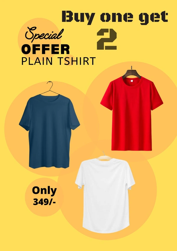 Classic Plain T-shirt Poly Blend Fabric - XXL
