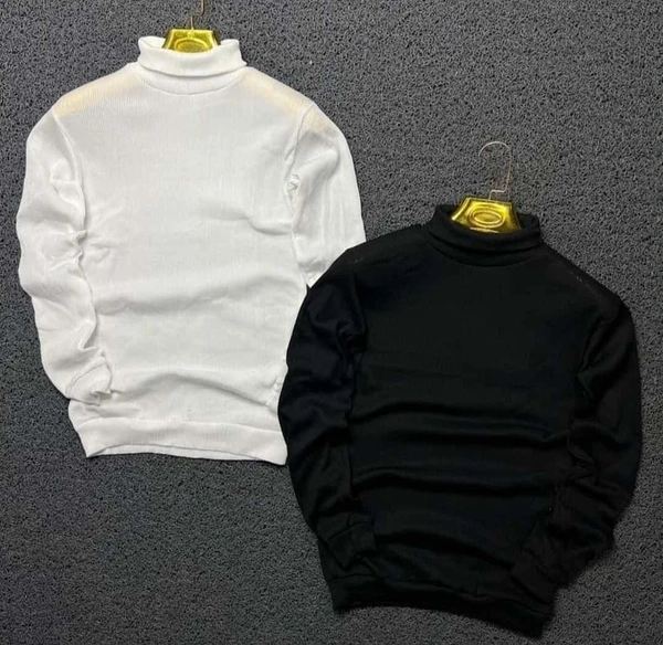 High Neck Men Combo (White, Black)  - XL