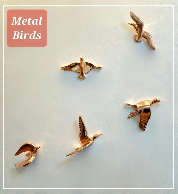 Wall hanging Birds rose gold
