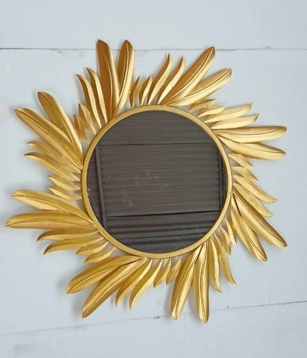 Wall mirror code 7539 Gold - Size 30 inch