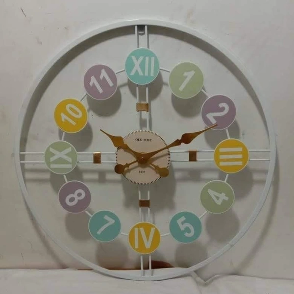 Round white clock AD0012.3 - Size 24 inch
