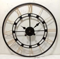 Round black clock AD006 - Size 24 inch