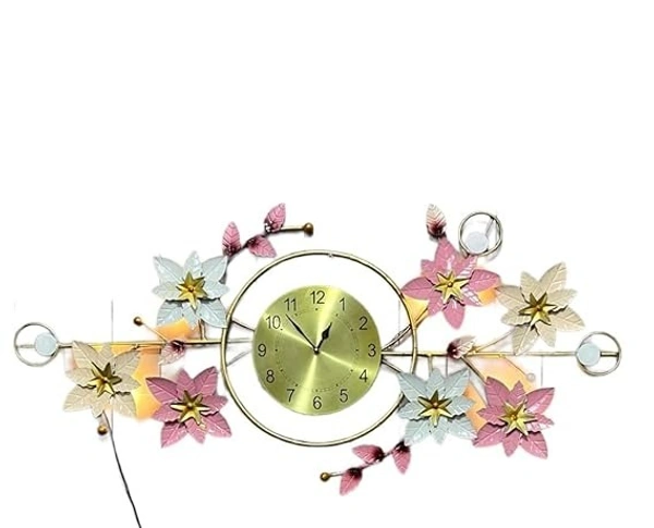 Pink Flower clock N012