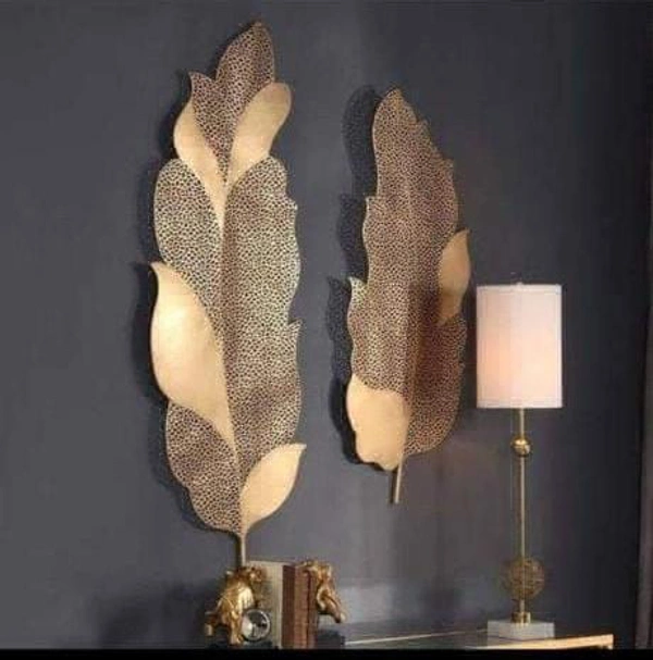 Wall Art Leaf 2pc Set - Size 36/11 inch or 30/9 inch