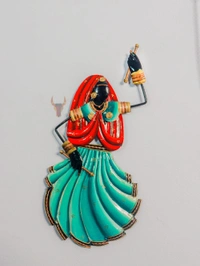 Radha Krishna With Gopi Wall Art - Size 3 X 2feet