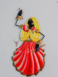 Radha Krishna With Gopi Wall Art - Size 3 X 2feet