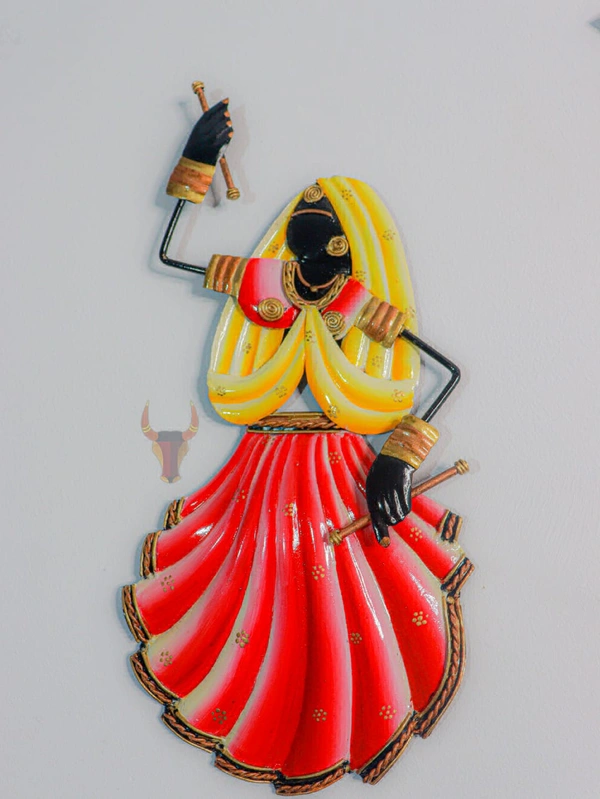 Radha Krishna With Gopi Wall Art - Size 3 X 2feet