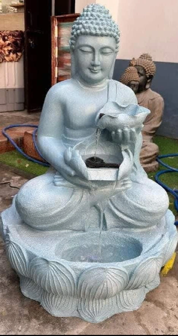 Buddha Fountain Double Bowls  - Size 33 Inch
