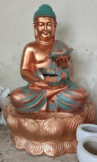 Buddha Fountain Double Bowls  - Size 33 Inch