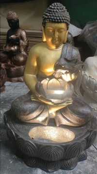 Buddha Fountain Double Bowls  - Size 33 Inch
