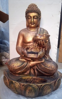 Buddha Fountain Double Bowls  - Size 33 Inch