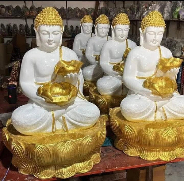 Buddha Fountain Double Bowls  - Size 33 Inch