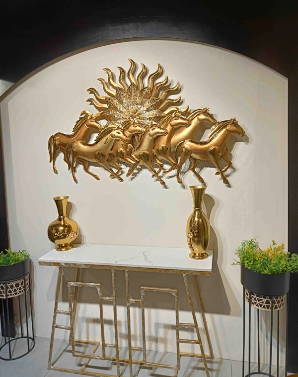7 Horse One Side Face  - Size 57 X 32 Inch