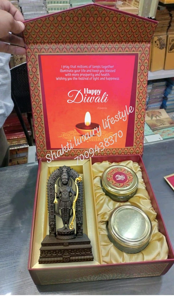 Diwali Gift Hampers Ram Lalla Statue - Size 7 inch Statue