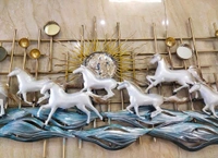 Wall Art 7 Horse's New Article K01 - Size 56 X 26 Inch