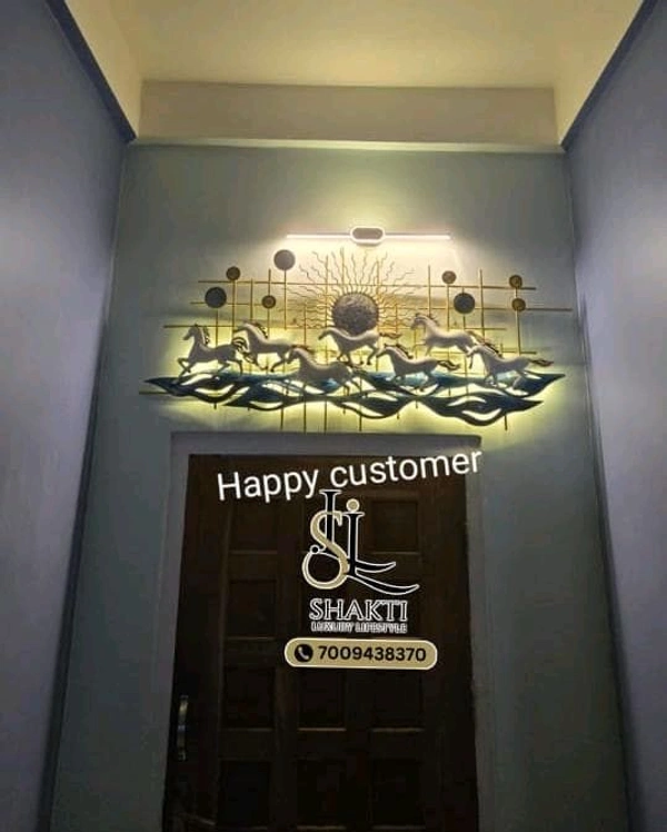 Wall Art 7 Horse's New Article K01 - Size 56 X 26 Inch